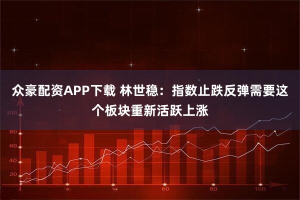 众豪配资APP下载 林世稳：指数止跌反弹需要这个板块重新活跃上涨